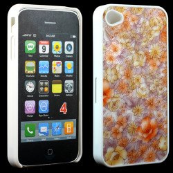 iPhone 4 4S Orange Blossom Design Case